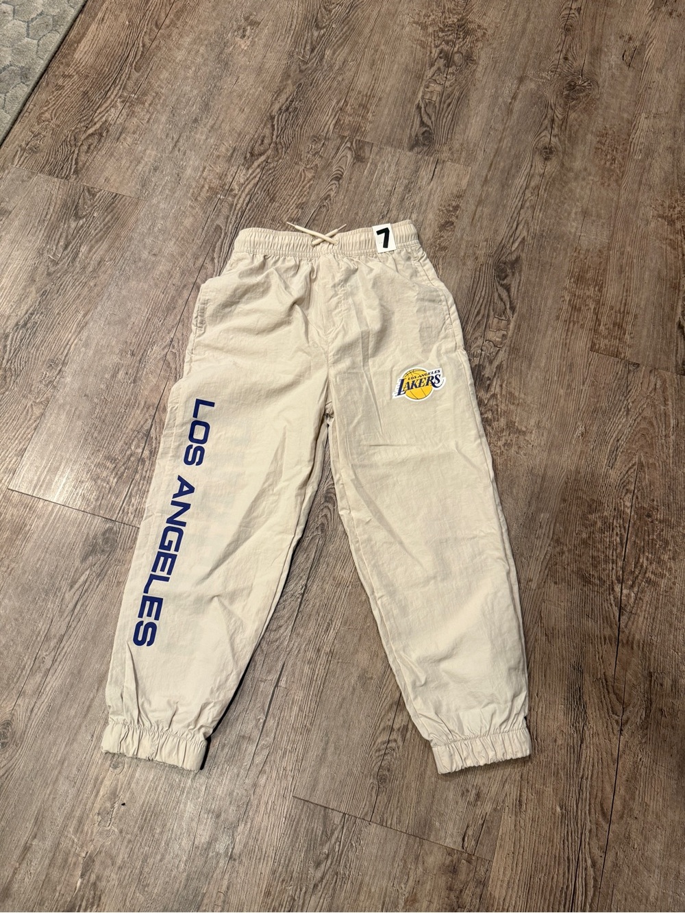 Cotton On Beige Los Angeles Jogger Pants with Lakers Graphic
